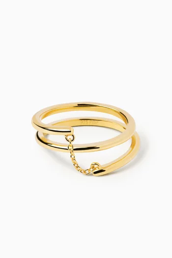 Giro Ring in 18kt Gold-plated Sterling Silver
