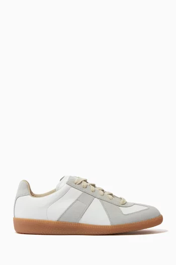 MM Icons Replica Low-top Sneakers in Calfskin & Suede