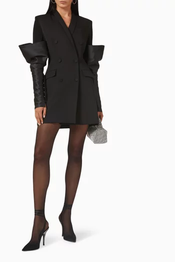 Tuxedo Dress in Taffeta & Crepe