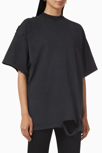 Oversized Repaired T-Shirt in Cotton