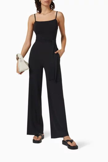 Alba Belted Jumpsuit in Jersey