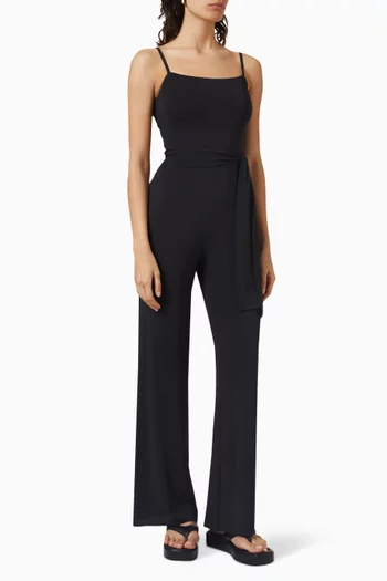 Alba Belted Jumpsuit in Jersey