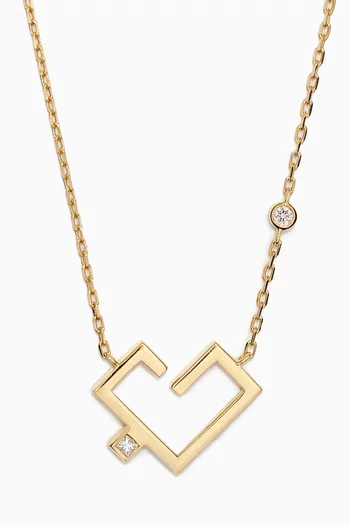 Small Hubb Diamond Necklace in 18kt Yellow Gold