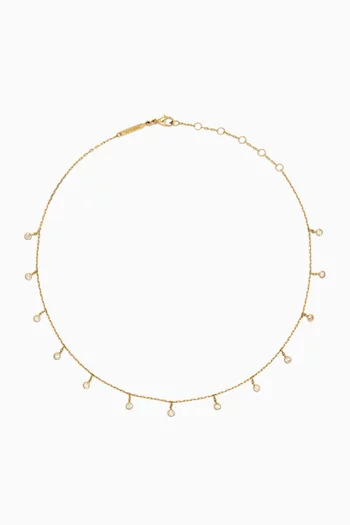 Sparkle Round Diamond Choker in 18kt Yellow Gold
