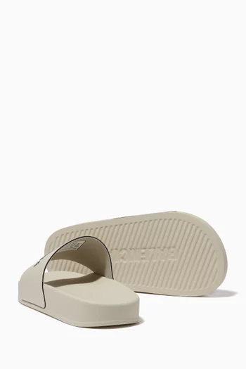 Logo Pool Slides in Rubber