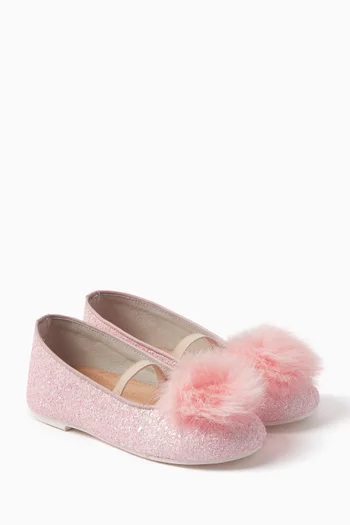 Glitter-embellished Ballerina Shoes