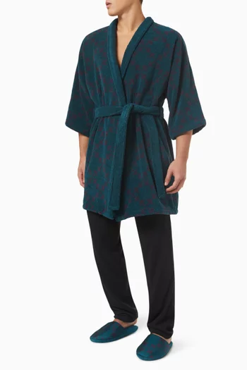 Arrow Bathrobe in Cotton Terry