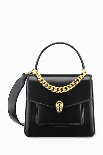 Serpenti Forever Chain Top Handle Bag in Nappa