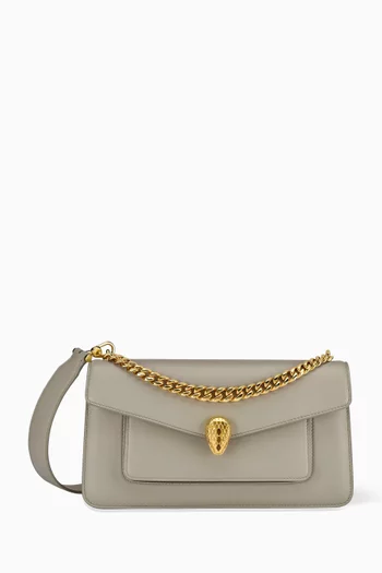 Maxi Serpenti East-west Chain Shoulder Bag in Leather