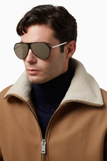 Givenchy 64 Smoke Sunglasses in Acetate