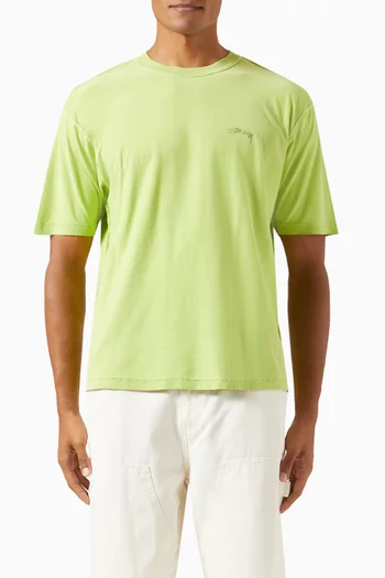 Stussy Big Mesh Sweater Polo Lime In Cotton in Green for Men