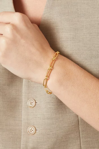 Aegis Chain Bracelet in 18kt Gold-plated Brass