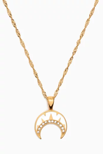 Mina Moonbeam Pendant Necklace in 18kt Gold-plated Steel