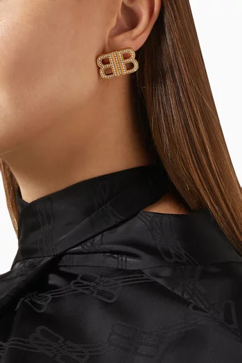 BB 2.0 XS Rhinestones Earrings in Brass