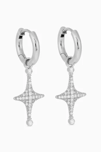 Alter Hoop Earrings in 18kt White Gold