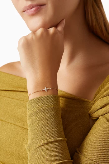 Star Pavé Diamond Bracelet in 18kt Yellow Gold