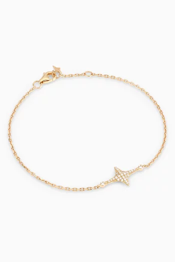 Star Pavé Diamond Bracelet in 18kt Yellow Gold