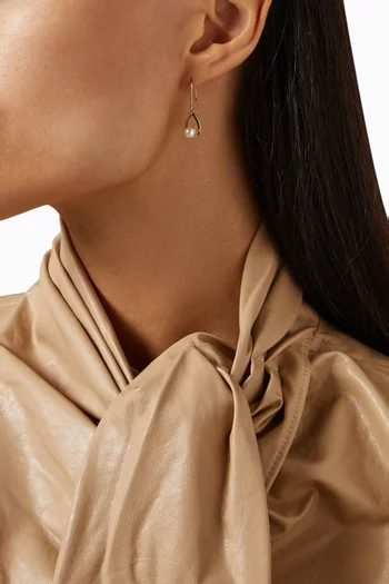 Pearl Tear Drop Earrings in 14kt Yellow Gold