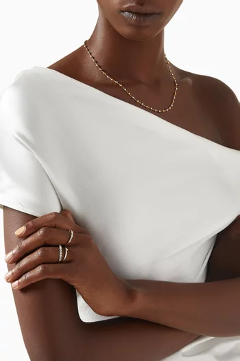 Lydia Two-tone Bead Necklace in 18kt Yellow Gold