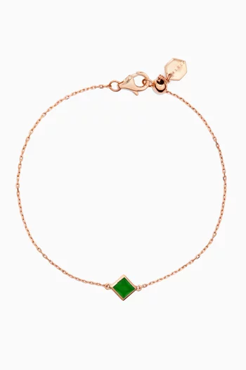 Cleo Pyramid Bracelet in 18kt Rose Gold