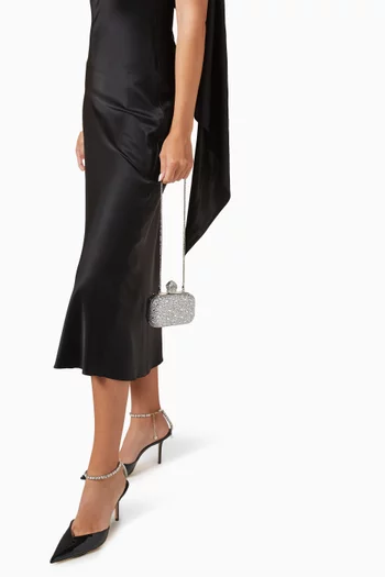 Micro Cloud Crystal-embellished Bag in Suede