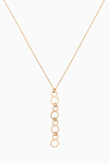 Galeria Disc Lariat Necklace in 18kt Yellow Gold