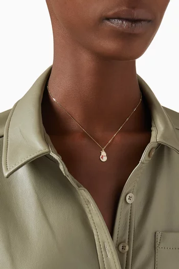 Christmas Snowman Pendant Necklace in 18kt Yellow Gold