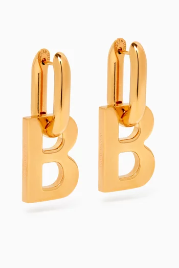 B Chain XL Earrings in Brass