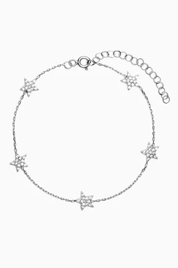 Star Crystal Bracelet in Sterling Silver