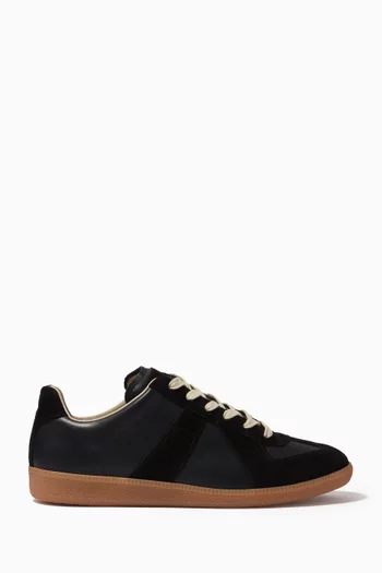 Replica Low-top Sneakers in Nappa & Suede