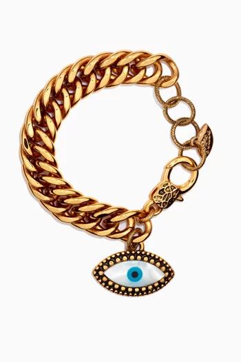 Soul Adventurer Evil Eye Bracelet in Gold-plated Brass