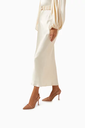 Marion 85 Slingback Pumps in Leather