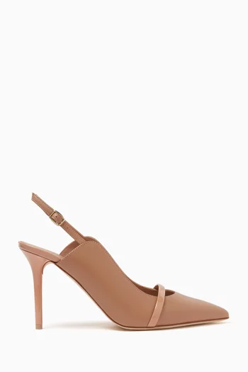 Marion 85 Slingback Pumps in Leather