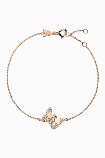 Enchanted Butterfly Wing Diamond Bracelet in 14kt Gold