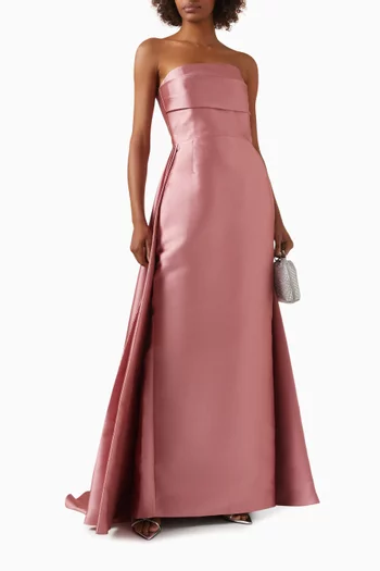 Tiffany Strapless Maxi Dress in Satin