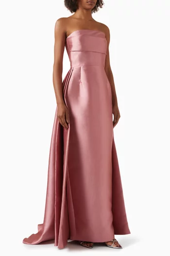 Tiffany Strapless Maxi Dress in Satin