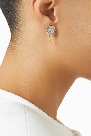 Amelia Versailles Earrings in 18kt Yellow Gold