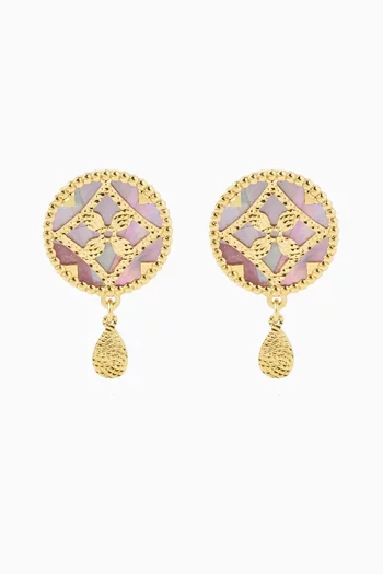 Amelia Versailles Earrings in 18kt Yellow Gold