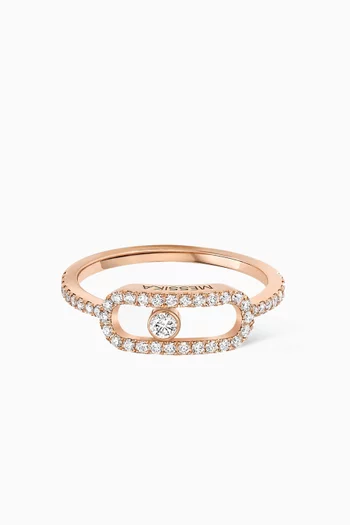 Move Uno Pavé Diamond Ring in 18kt Rose Gold