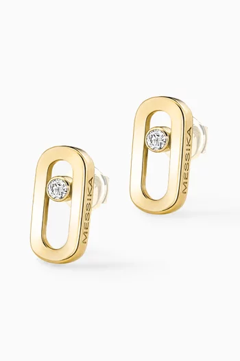Move Uno Diamond Stud Earrings in 18kt Gold