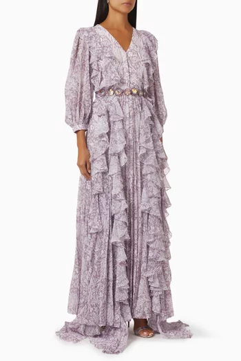 Chrysalis Ruffle Dress in Cotton Gauze