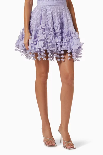 High Tide Flip Mini Skirt in Lace