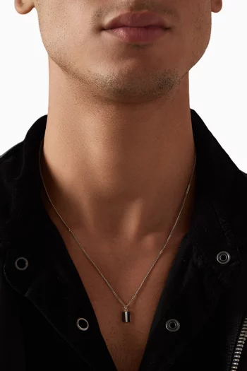 قلادة باولو بحجر عقيق وطلاء بالذهب