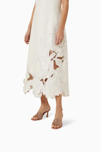 Revello 65 Laser-cut Crystal Mule Sandals in Leather