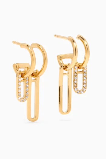 Nexa Hoop Earrings in 18kt Gold-plated Sterling Silver