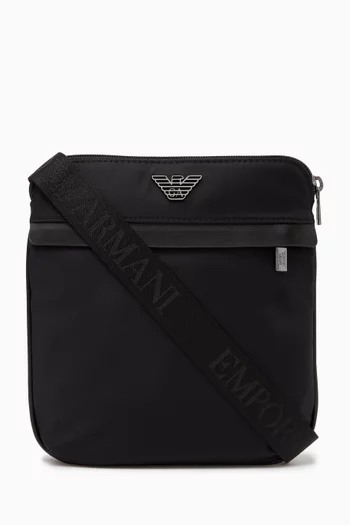EA Flat Crossbody Bag in Nylon