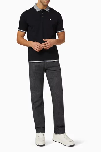 Micro Logo Straight-fit Jeans
