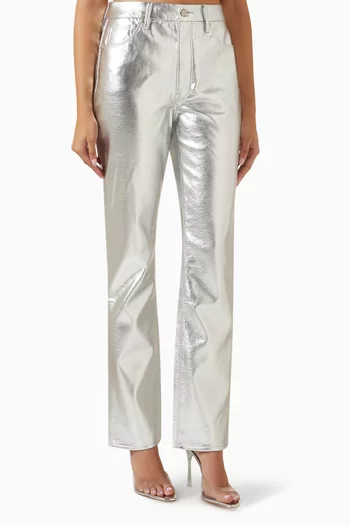 Good Icon Pants in Metallic Faux Leather