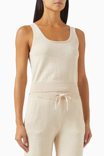 Sweater Crop Tank Top in Recycled Cotton Blend