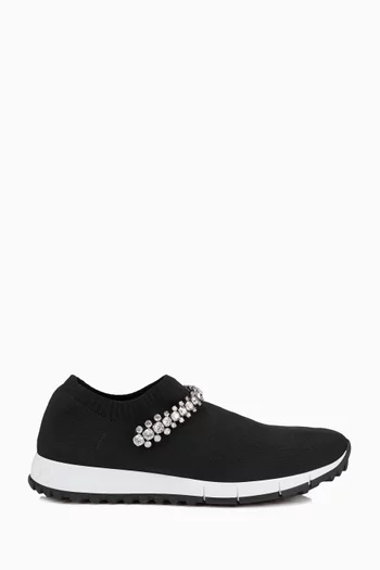 Verona Crystal-embellished Sneakers in Fabric-knit